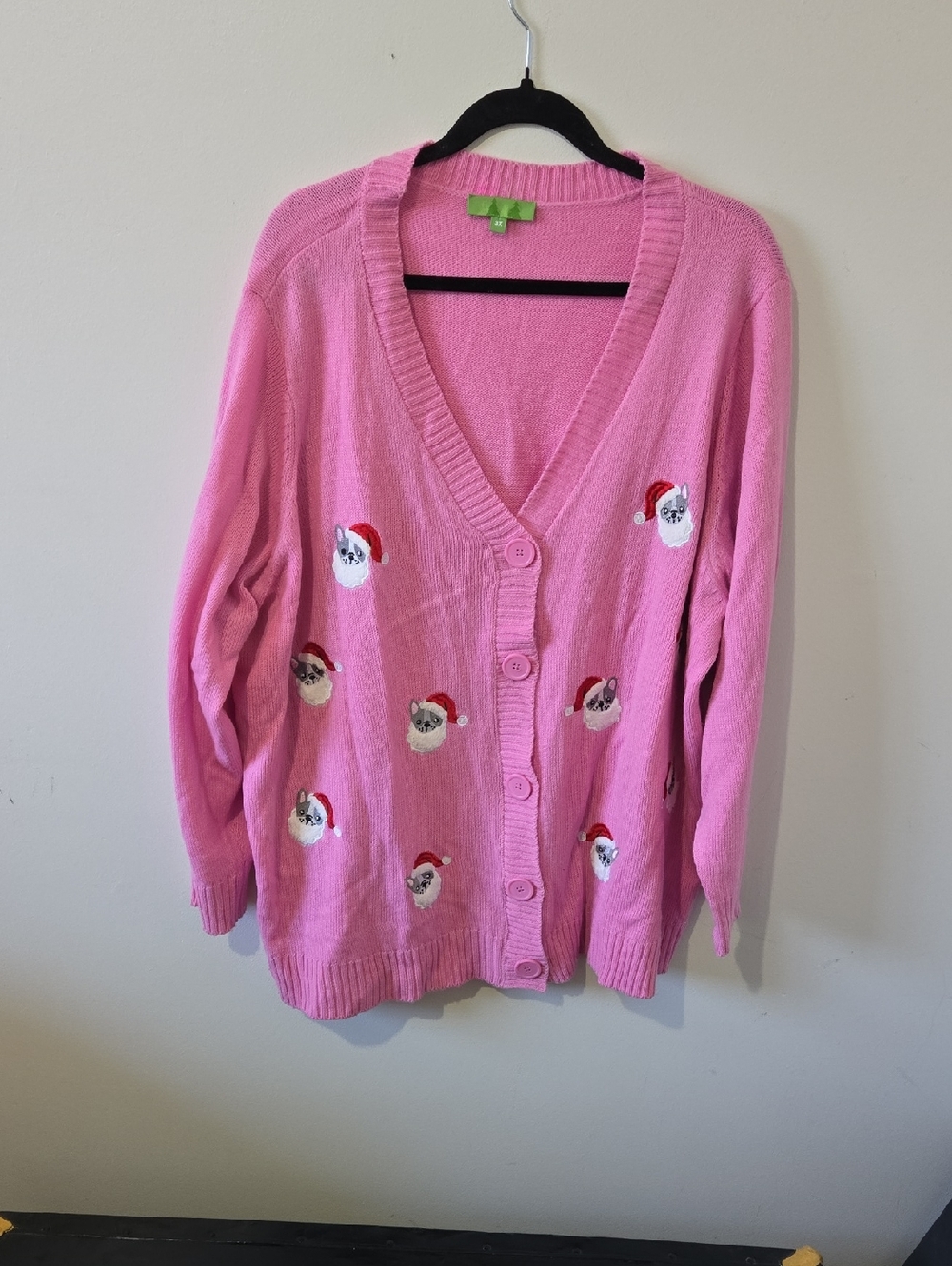 Giant Tiger Ladies 3X Christmas Dog Cardigan